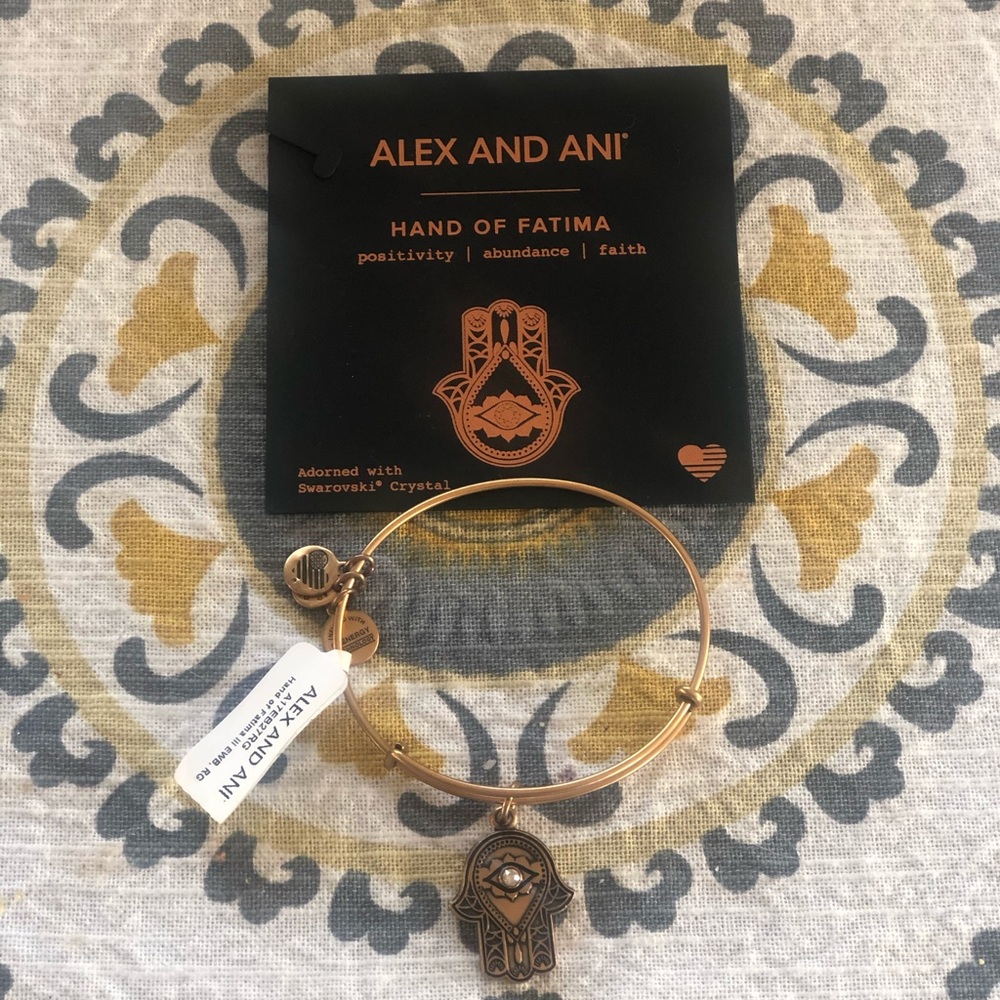 Brand new hand of Fatima Alex & ani bronze bangle